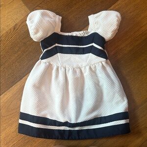 Janie and Jack White and Navy Kids Casual Dress